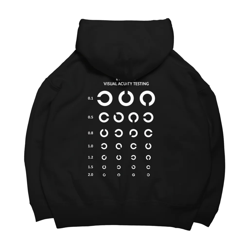 kg_shopの[☆両面] Visual Acuity Testing [ホワイト]  Big Hoodie