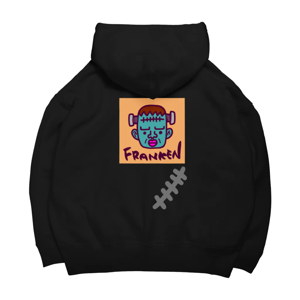 Siderunの館 B2の【バックプリント】ゆるフランケン (縫い目付き) Big Hoodie