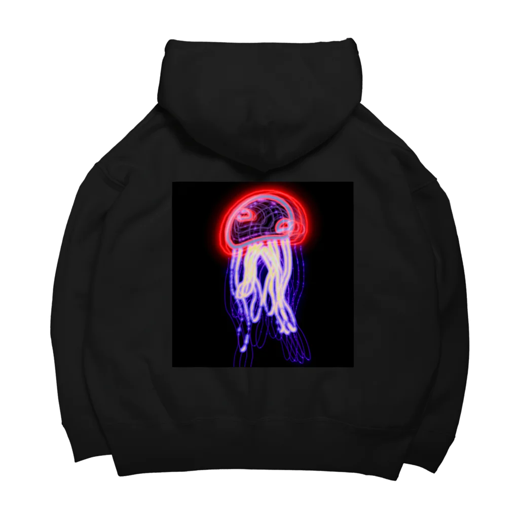 mmmzKのjellyfish_ネオン Big Hoodie