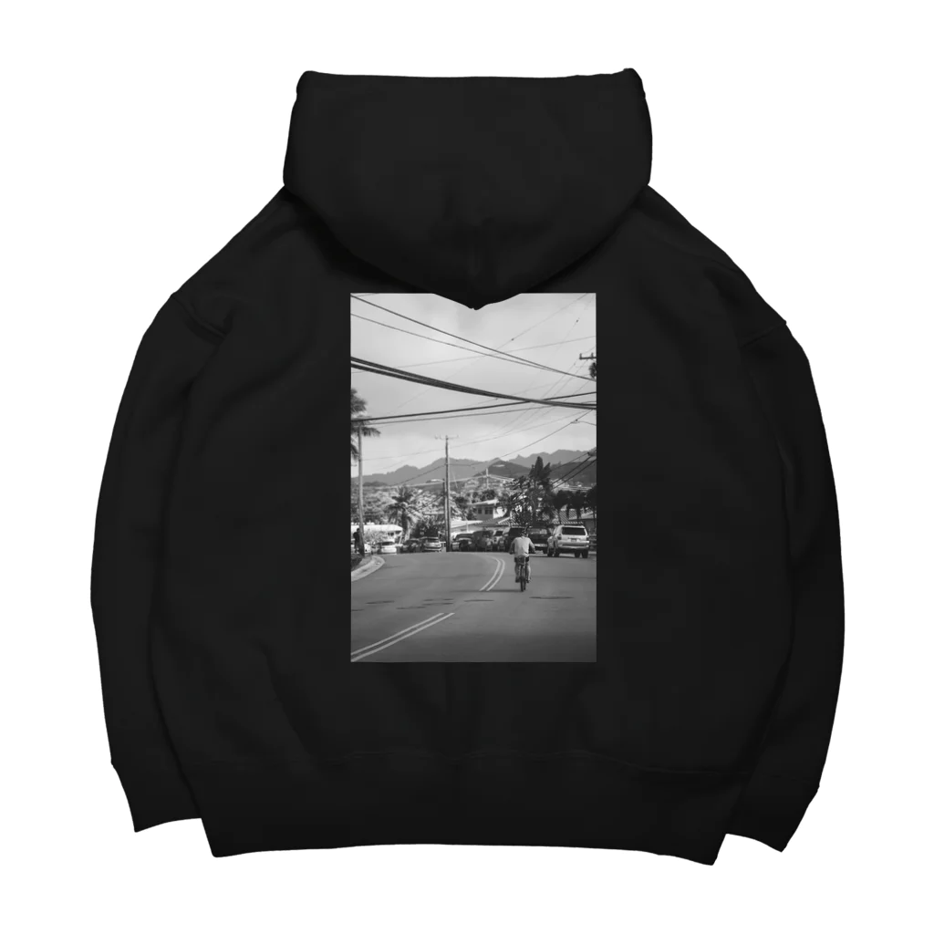 808styleのbicycle HAWAII フォトプリントTシャツ【カラー：WHITE＆BLACK】 Big Hoodie