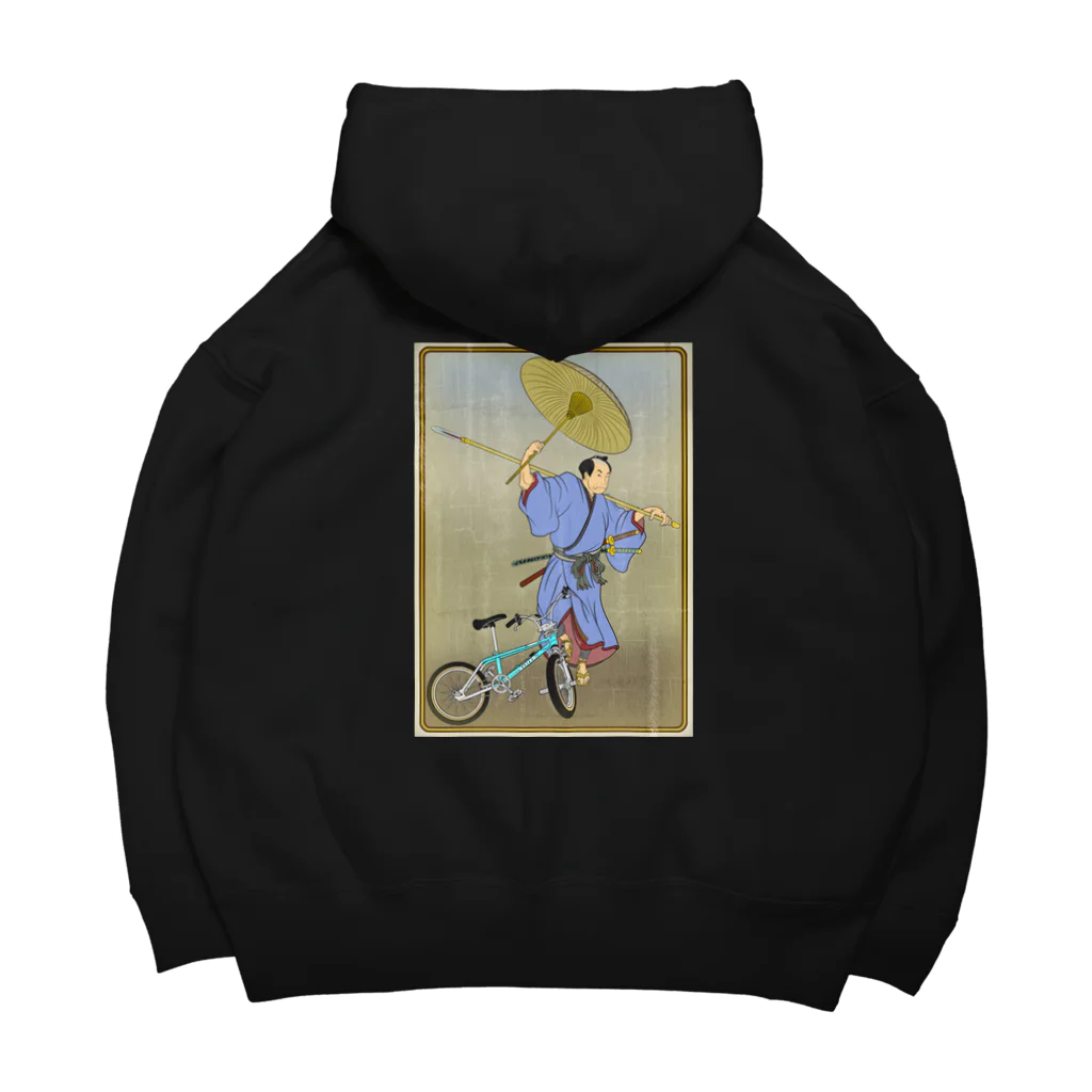 nidan-illustrationの"bmx samurai" #2 Big Hoodie