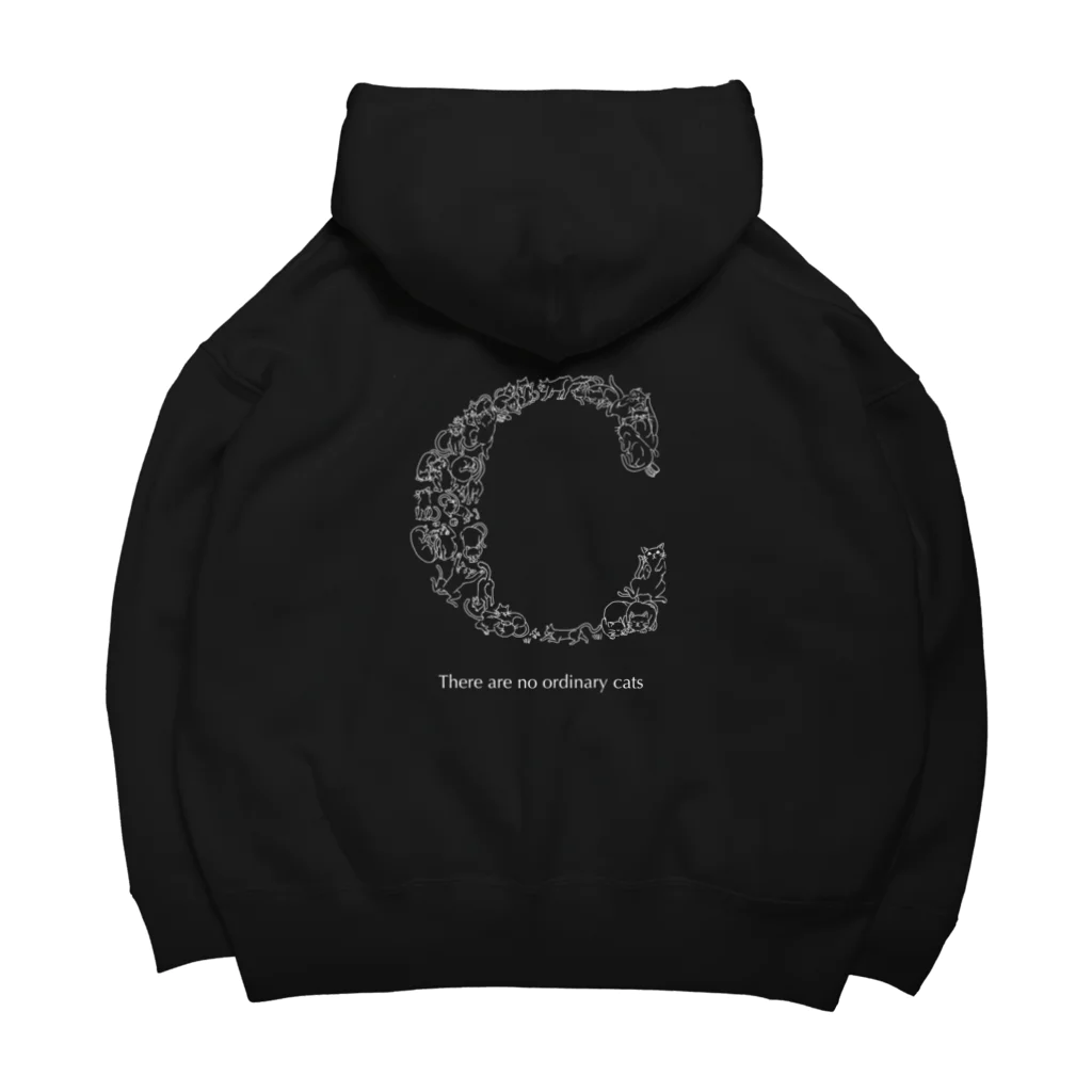 moccoの猫文字『C』濃色白文字 Big Hoodie