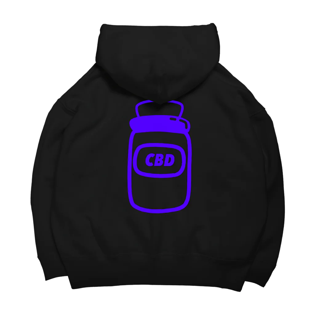 CBDの紫黒イラスト　パーカー Big Hoodie