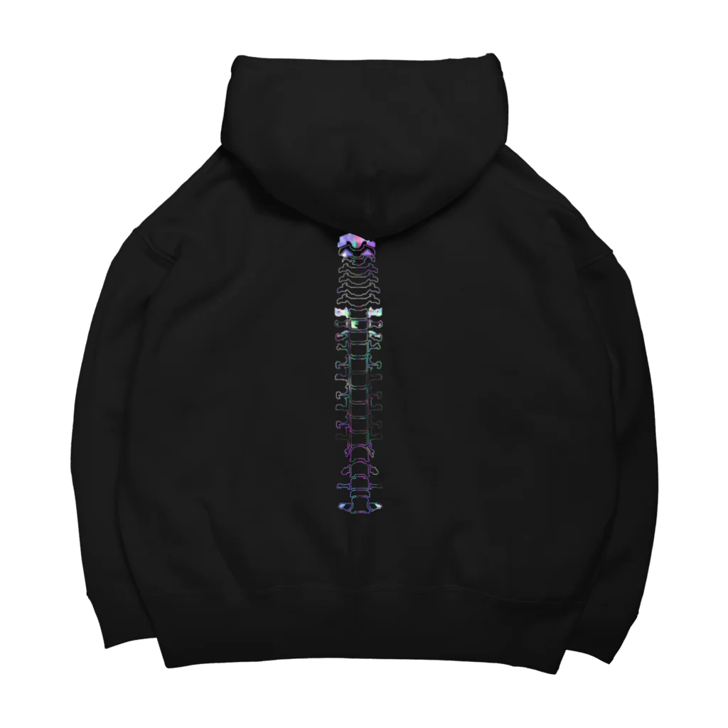 百舌式のオーロラ背骨 Big Hoodie