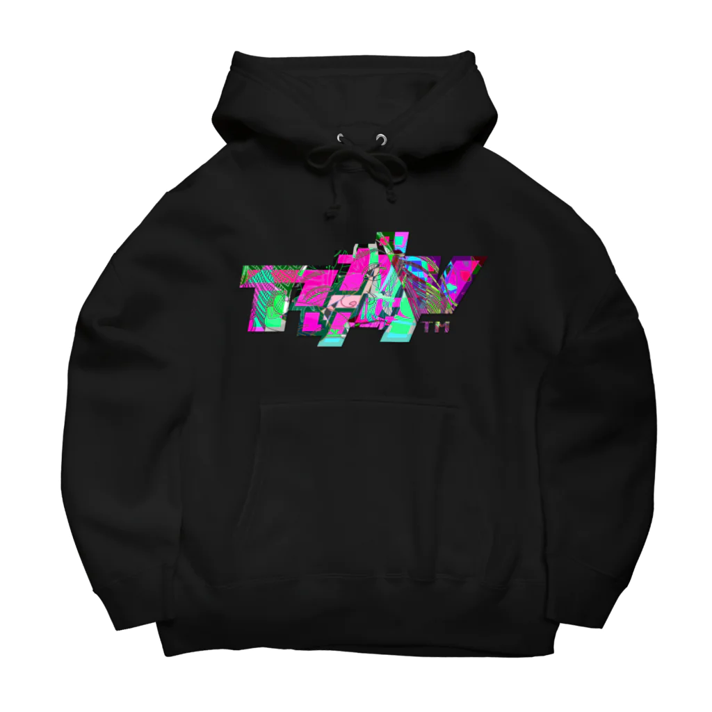 VRIGVTVSHI のアリガタシ™ NEON BLACK Big Hoodie