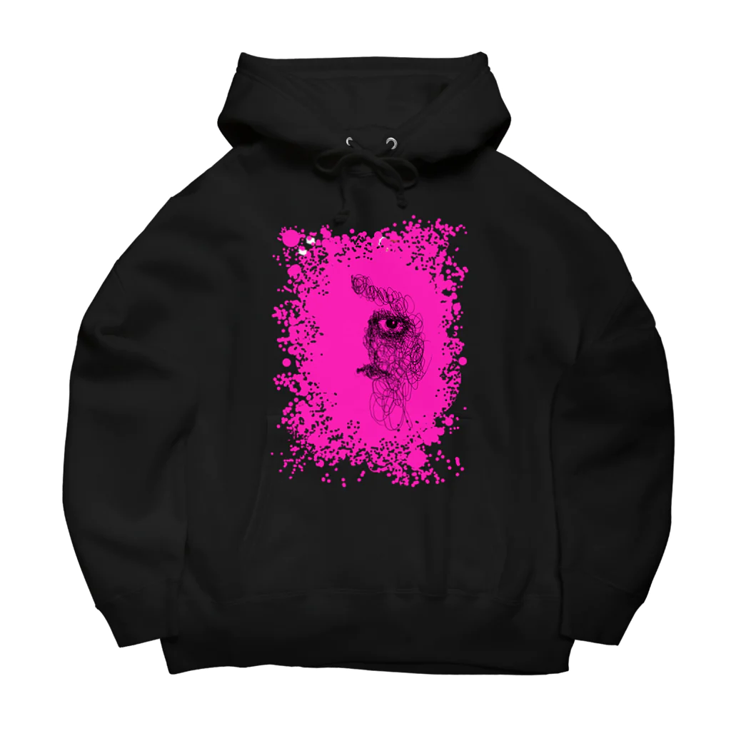 工房ＨＡＮＺＯＵのラフ画 No.2 PINK Big Hoodie