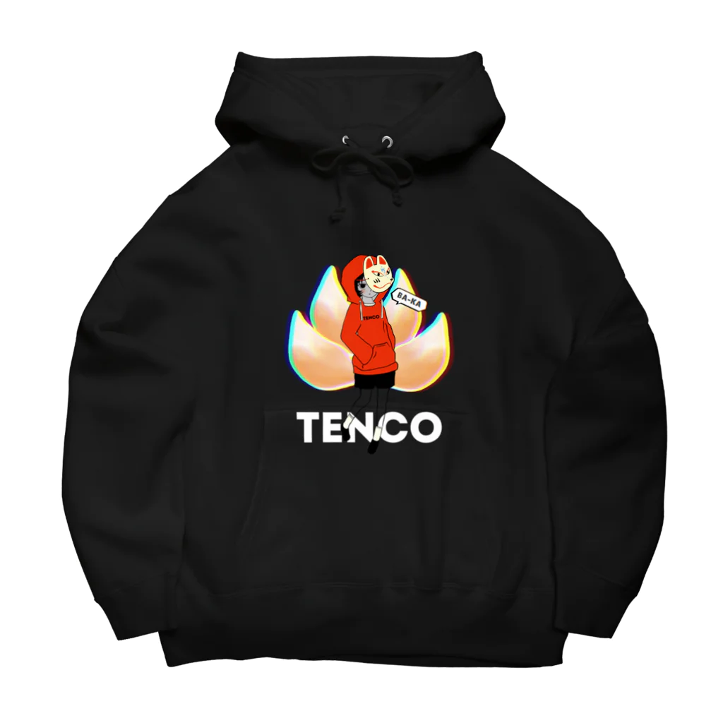 TENCO shopのTENCOちゃん 天狐ver.（白ロゴ） ビッグシルエットパーカー