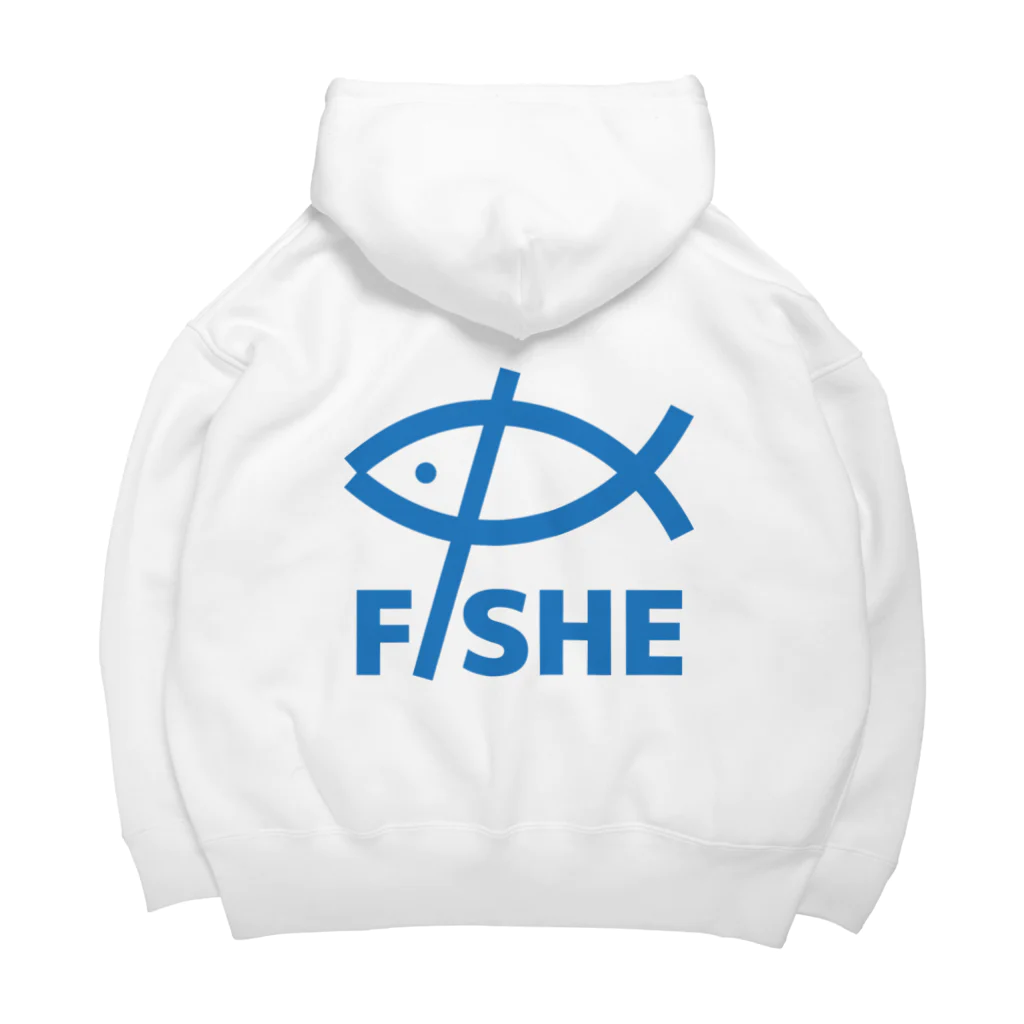 $FISHE Official Goods Storeの$FISHE Print Blue Big Hoodie