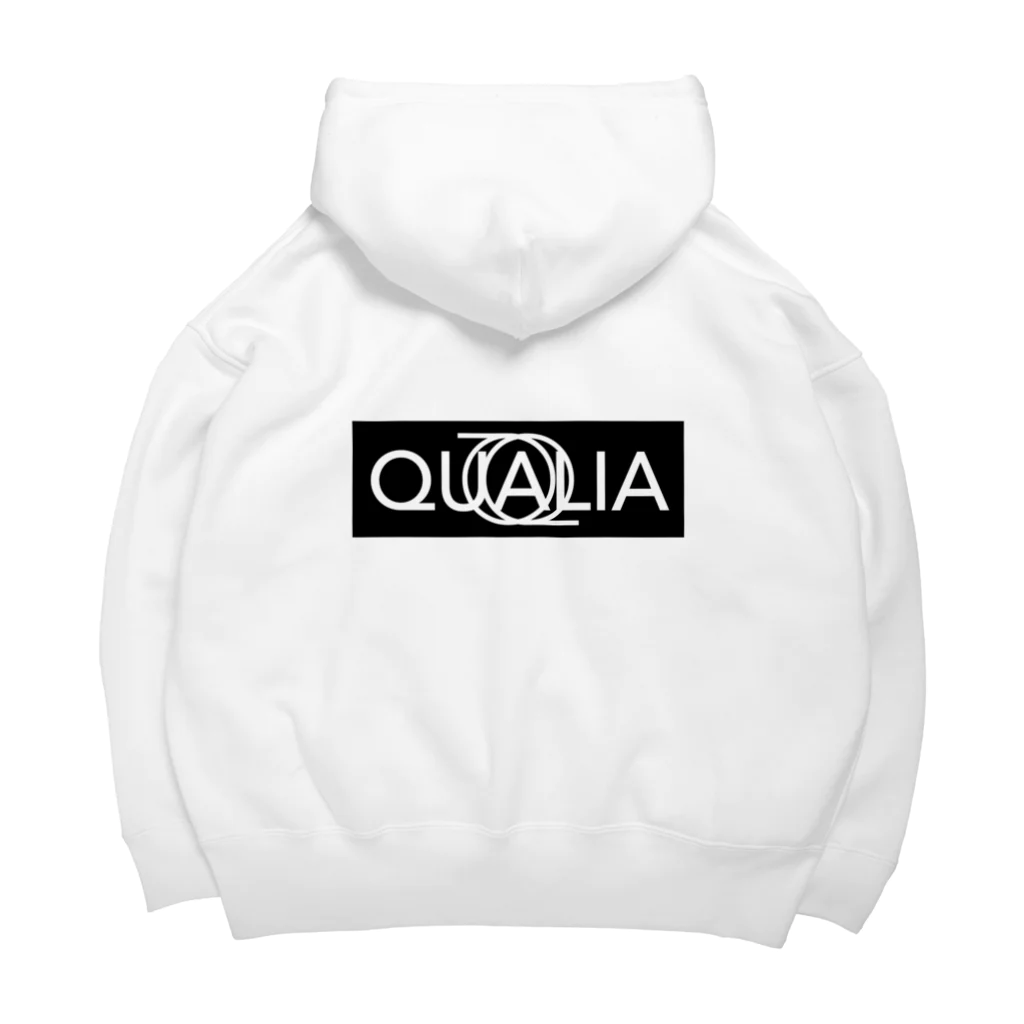 QUALIAのQUALIA back box logo big hooded sweatshirt ビッグシルエットパーカー