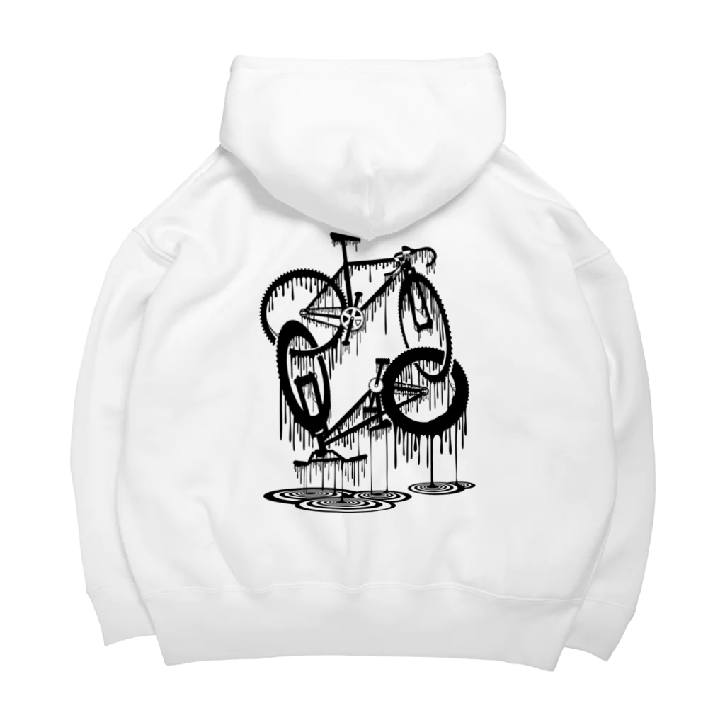 nidan-illustrationのmelted bikes #2 (black ink) Big Hoodie