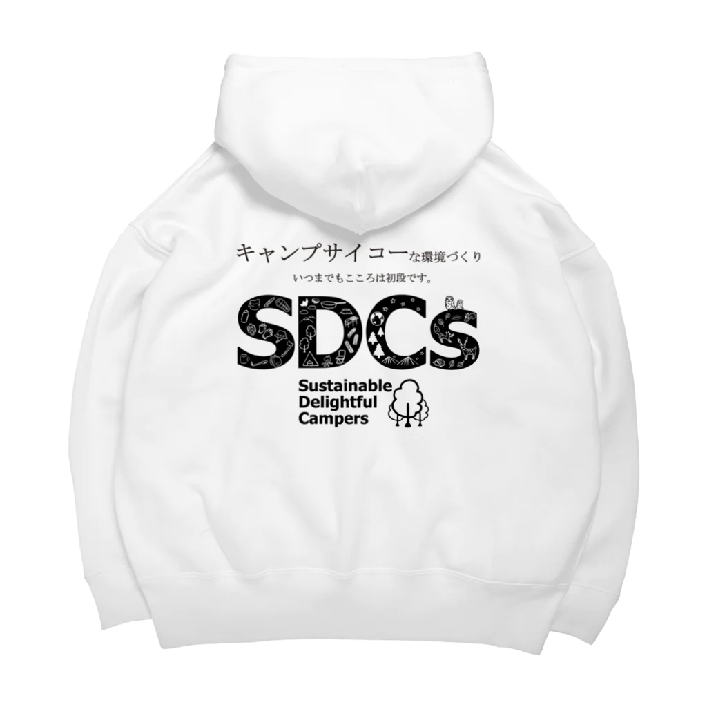 Too fool campers Shop!のSDCsキャンペーン キャンプサイコーおじさんコラボ(黒文字) ビッグシルエットパーカー