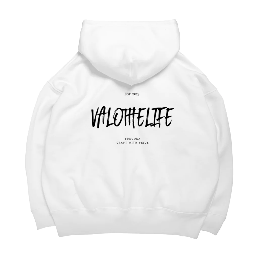 Valo collectionの手描き風　フロント&バックプリント Big Hoodie