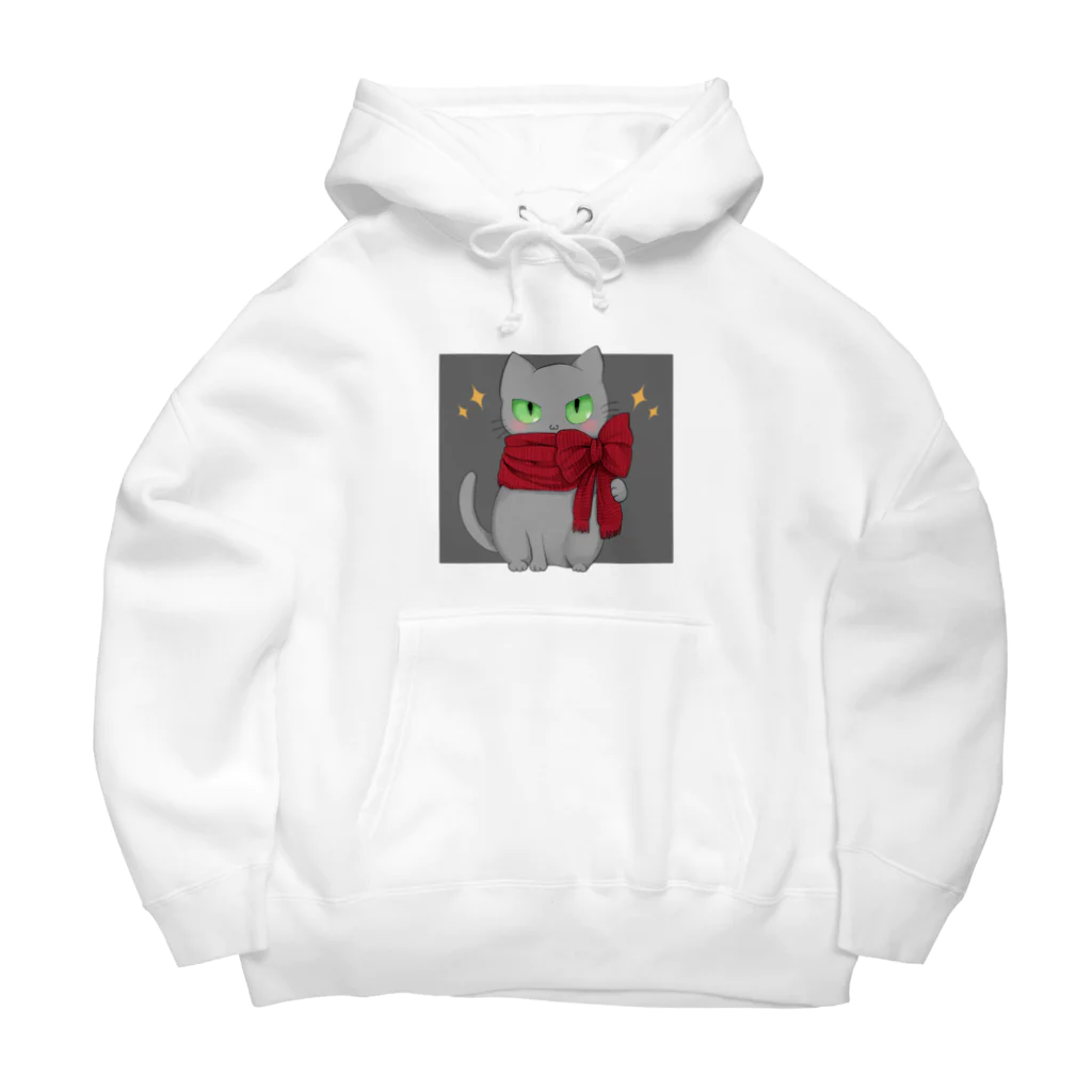 ねこほうチャンネル公式グッズの冬リボンハムちゃん Big Hoodie