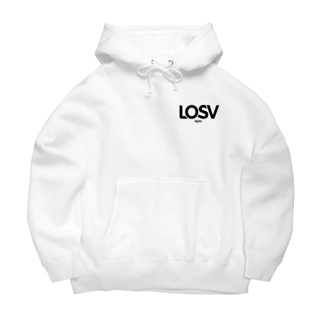 LOS VIEJOSのLOSV黒文字 Big Hoodie