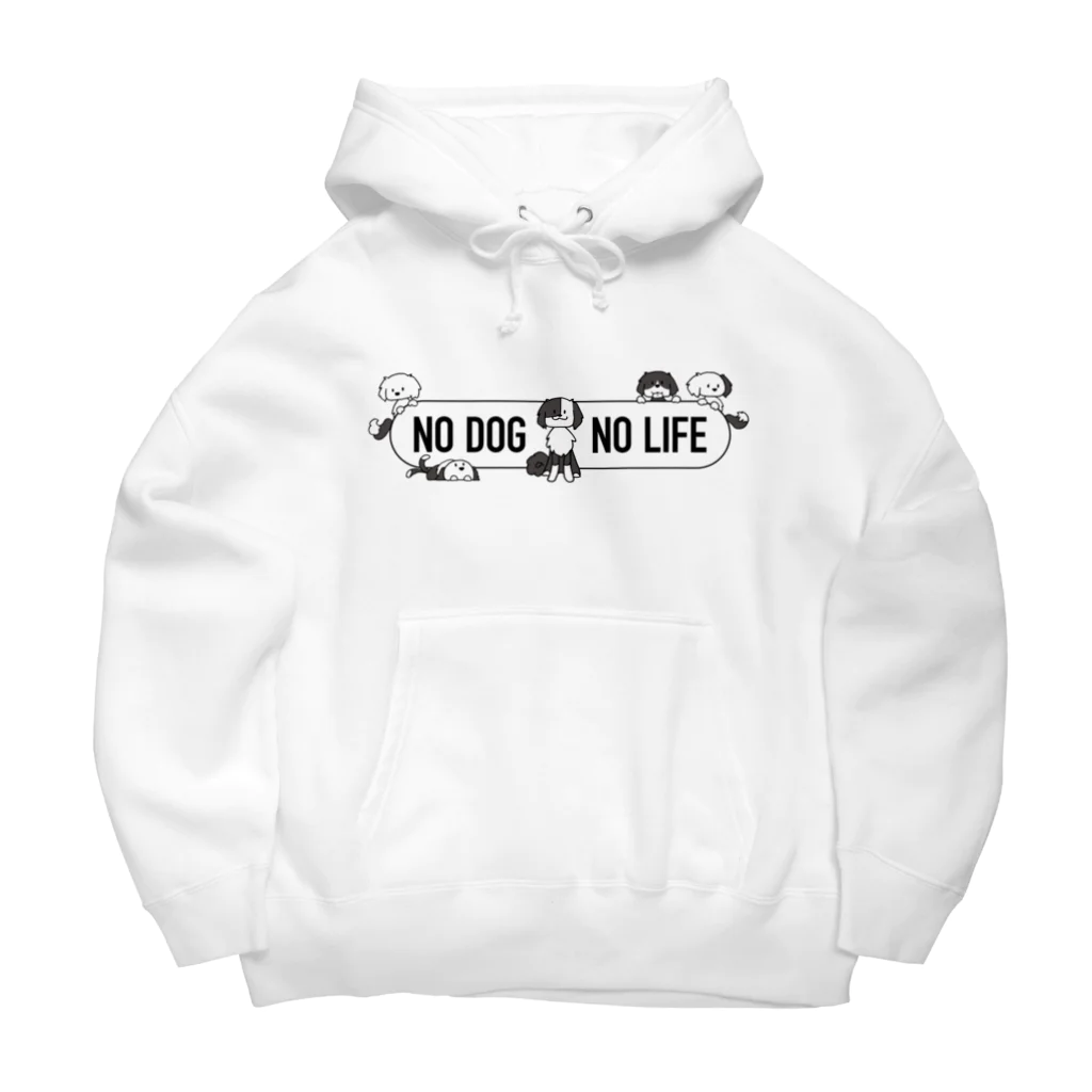 あるじ屋の配色いろいろボーダーコリーMIX Big Hoodie