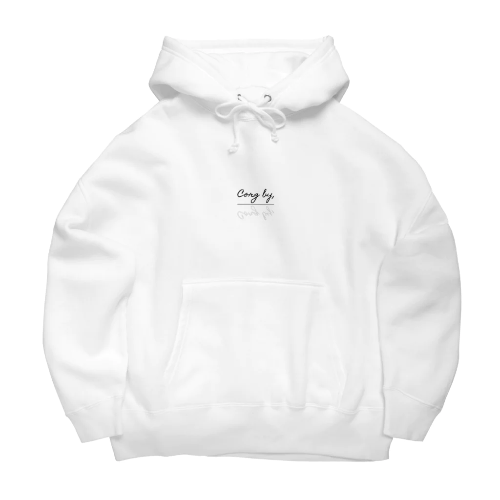 Corg by,のSimple Logo Hoodie White ビッグシルエットパーカー