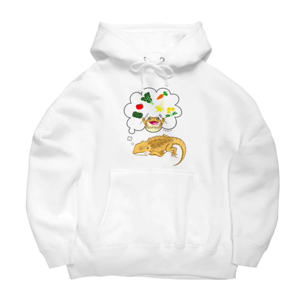 もむのふの爬虫類グッズやさんの夢見るフトアゴちゃん Big Hoodie