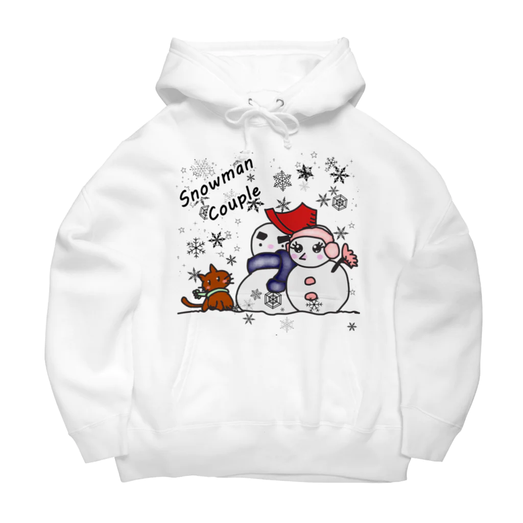 Oh!Challeの雪だるまちゃんカップル Big Hoodie