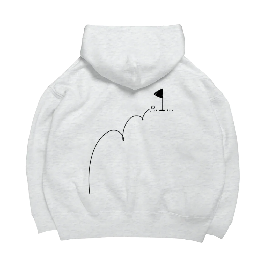 イラスト MONYAAT のバックプリント カップイン ゴルフTシャツ Big Hoodie