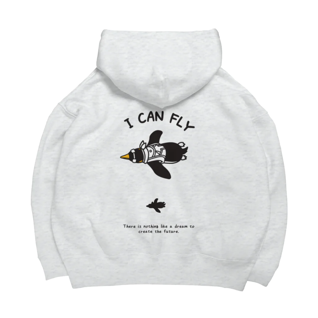 ari designのペンギンの夢(濃い色線) Big Hoodie