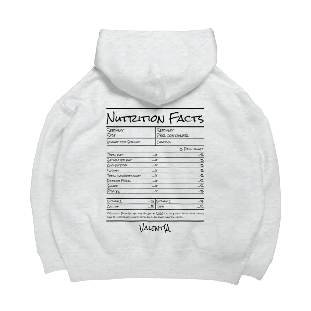 ValentíAの【nutrition facts series】 Big Hoodie