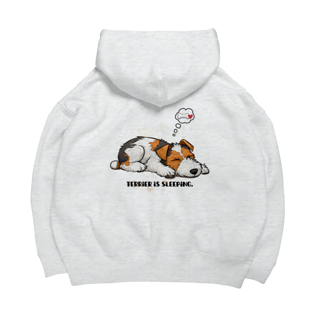 non0630のテリアが寝ています。 Big Hoodie