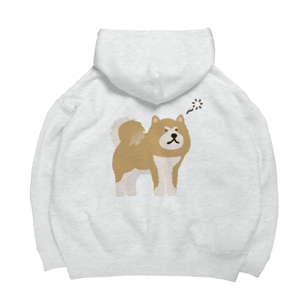 しばじるしデザインのモヤっと秋田犬 Big Hoodie