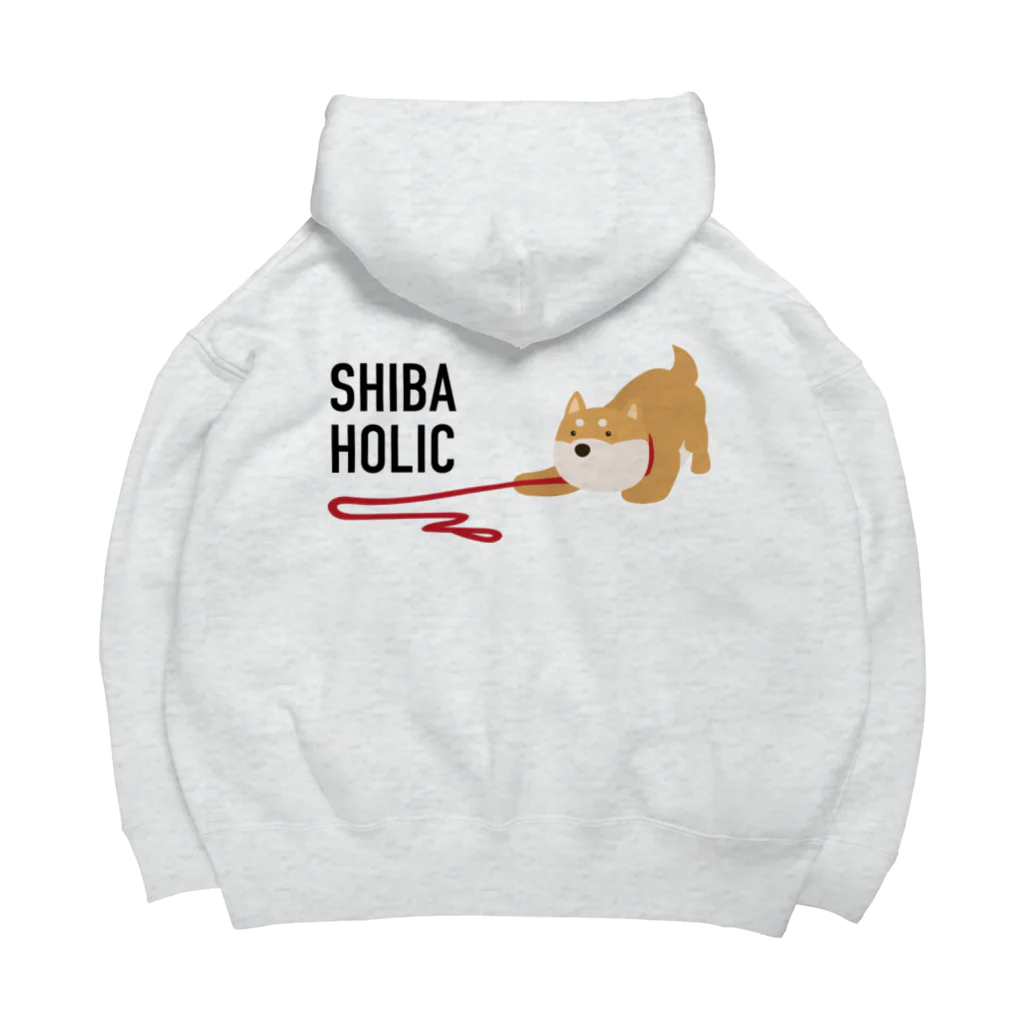 しばじるしデザインのSHIBA HOLIC（赤✕赤） Big Hoodie