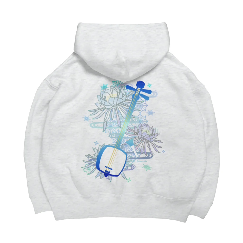 綾錦工房 りこりすの三味線 -雪月花-【月下美人】 Big Hoodie