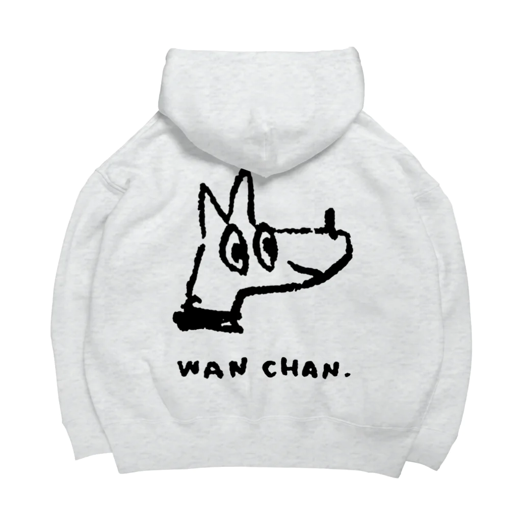 てら ねこグッズの(バックプリント)WANCHAN. Big Hoodie