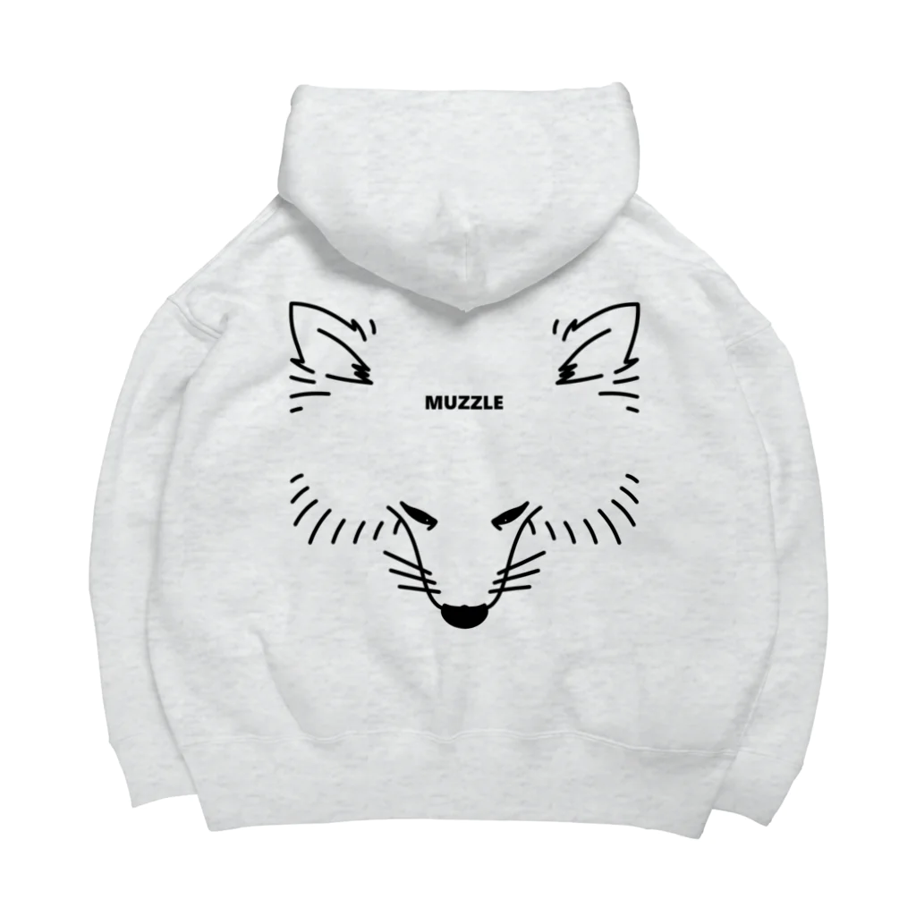 -White dog muzzle's shop-のWhite dog Muzzle collection Big Hoodie