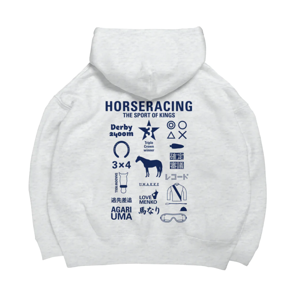 KAWAGOE GRAPHICSのHORSERACING GRAPHICS 紺 Big Hoodie