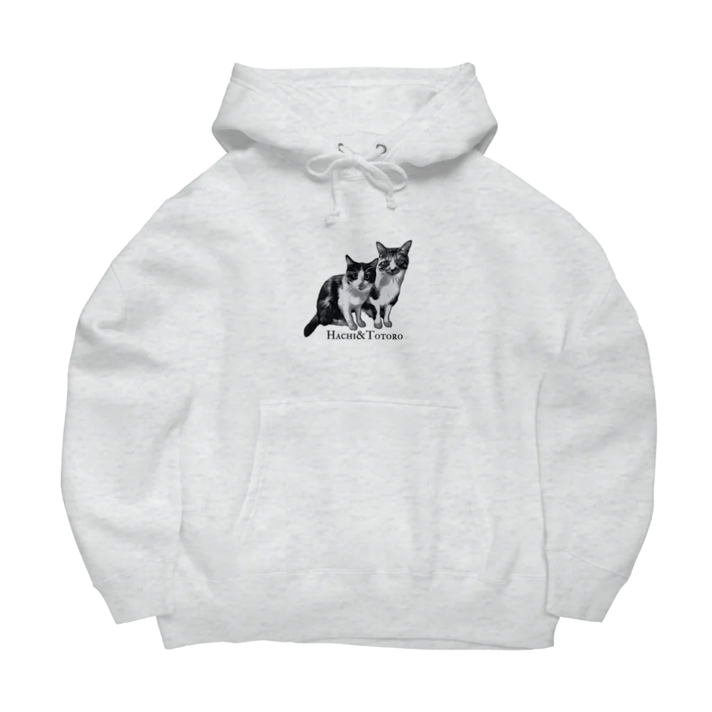 みならい屋の猫&猫（Hachi&Totoro） Big Hoodie