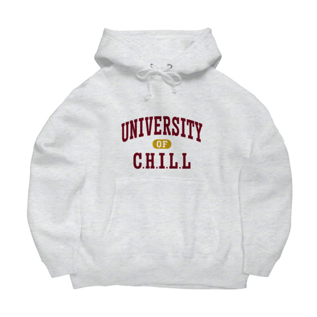 グラフィンのチル大学 エンジ文字 Big Hoodie