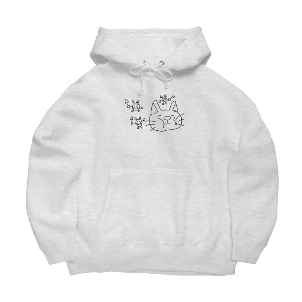 ほっこりの虫歯ニャン Big Hoodie