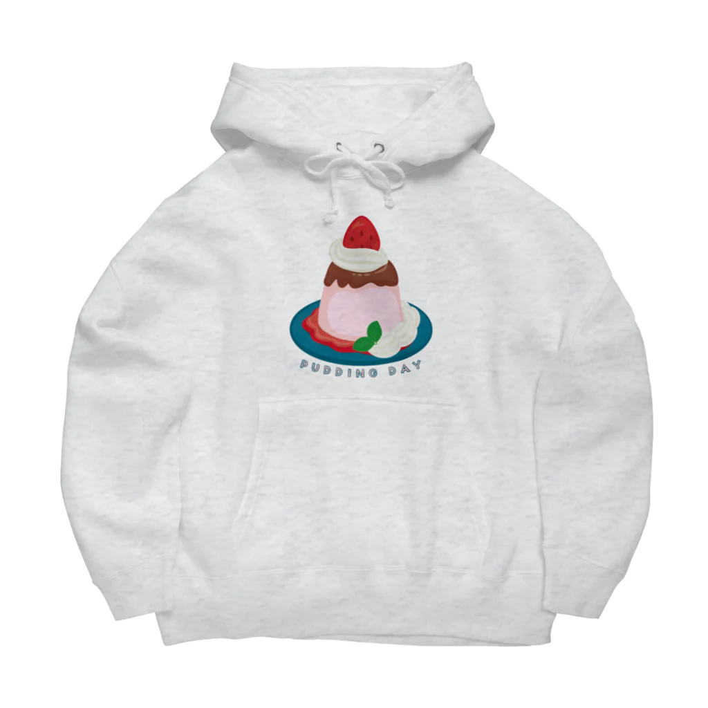 イラスト MONYAAT の毎月25日はプリンの日のプリン　イチゴプリン Big Hoodie