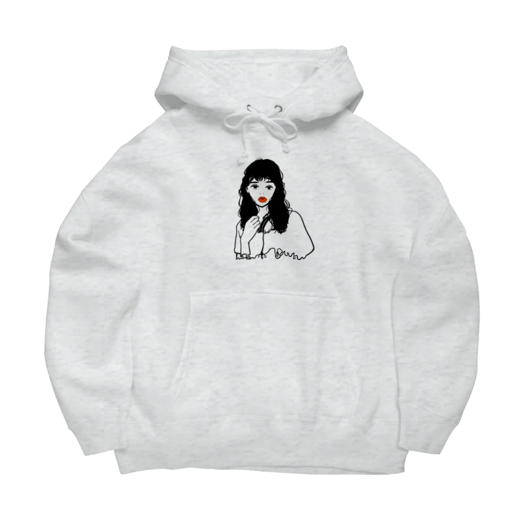 chr＊シンプルイラストのパーマノオンナノコ Big Hoodie