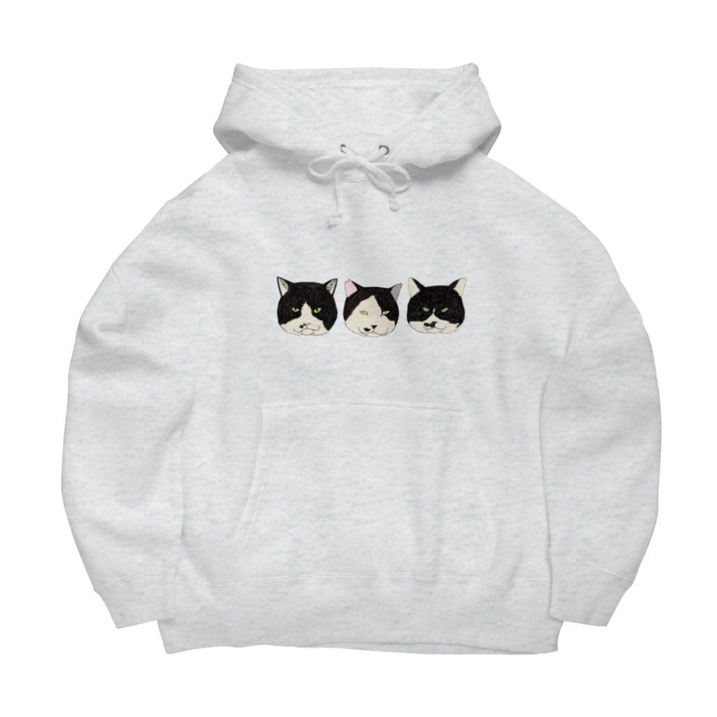 ポップコーンジャンプのTEAMほくろ猫 Big Hoodie
