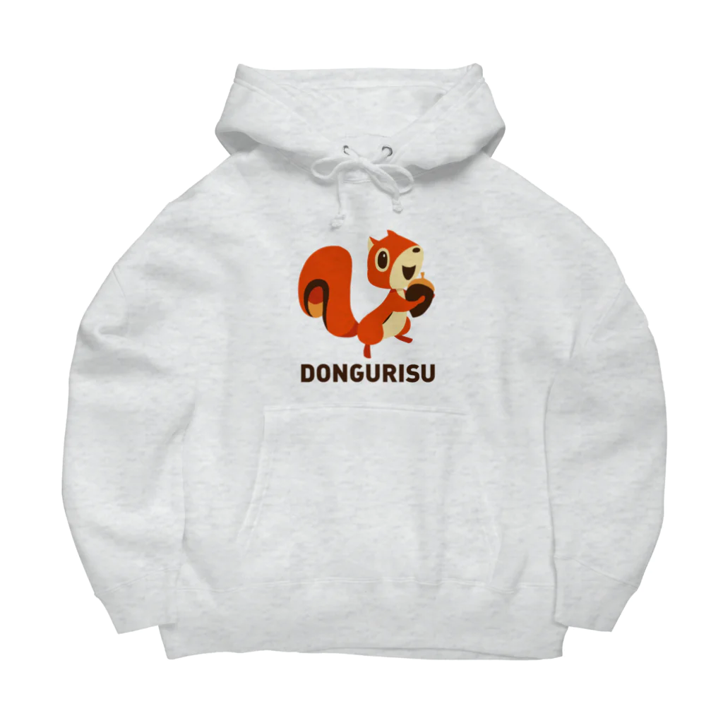 SUNDAYS GRAPHICSのDONGURISU (どんぐリス) 茶色ロゴ Big Hoodie