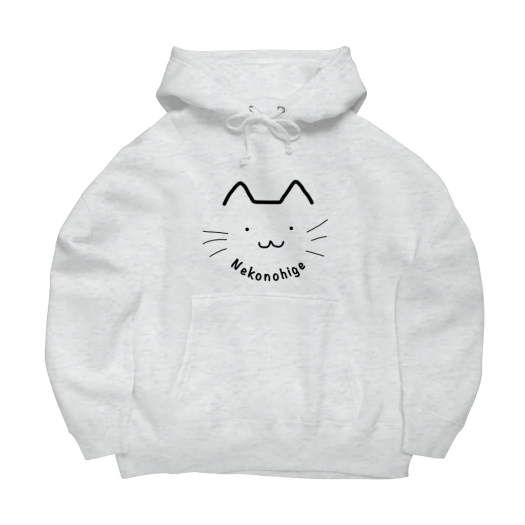 猫のひげ SUZURI店の猫のひげロゴマークシリーズ Big Hoodie