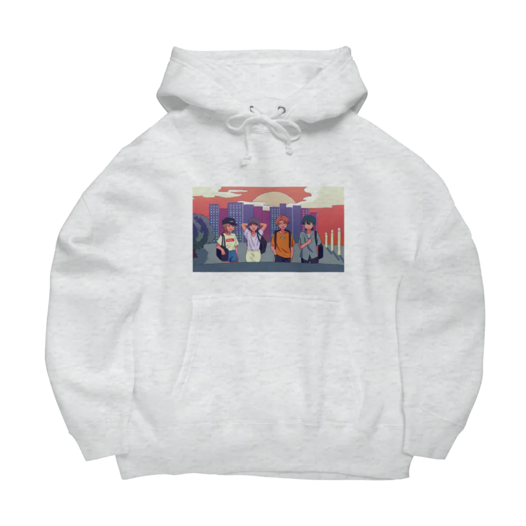 私立パラの丸高校の帰り道のビッグシルエットパーカー Big Hoodie