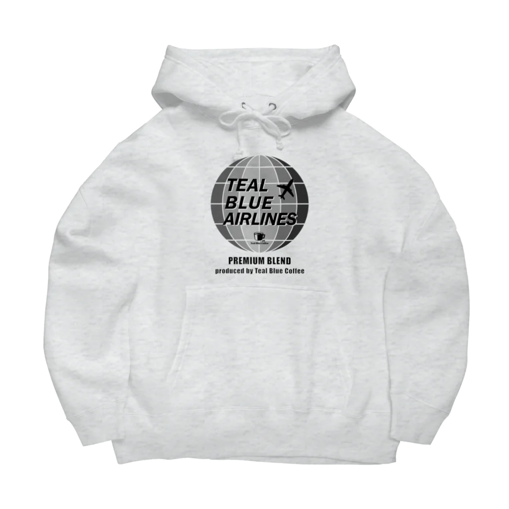 Teal Blue CoffeeのTEAL BLUE AIRLINES - grayscale Ver. - Big Hoodie