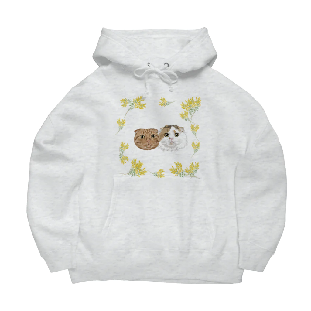 みきぞーん｜保護猫 ミッキー画伯と肉球とおともだちのanzu&sumomo mimosa Big Hoodie