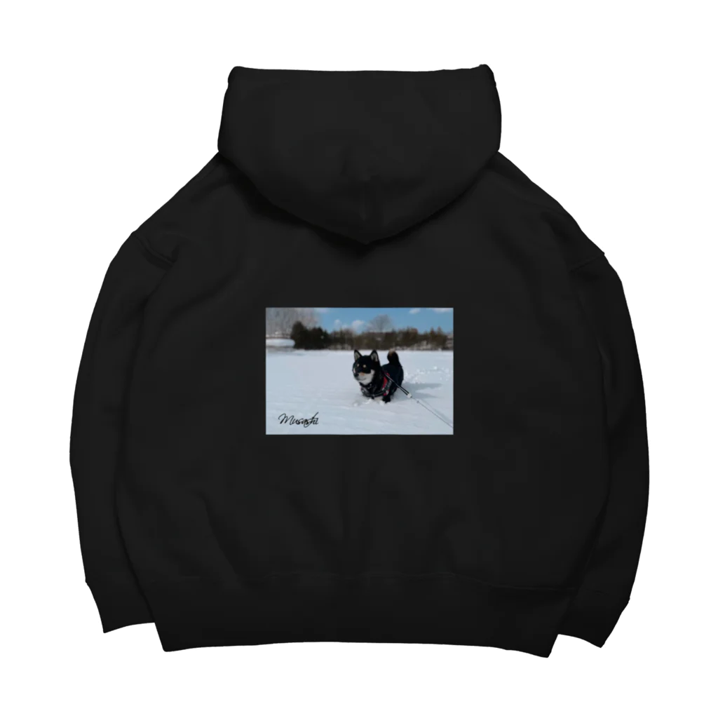 柴犬むさしのMusashi雪パーカー Big Hoodie