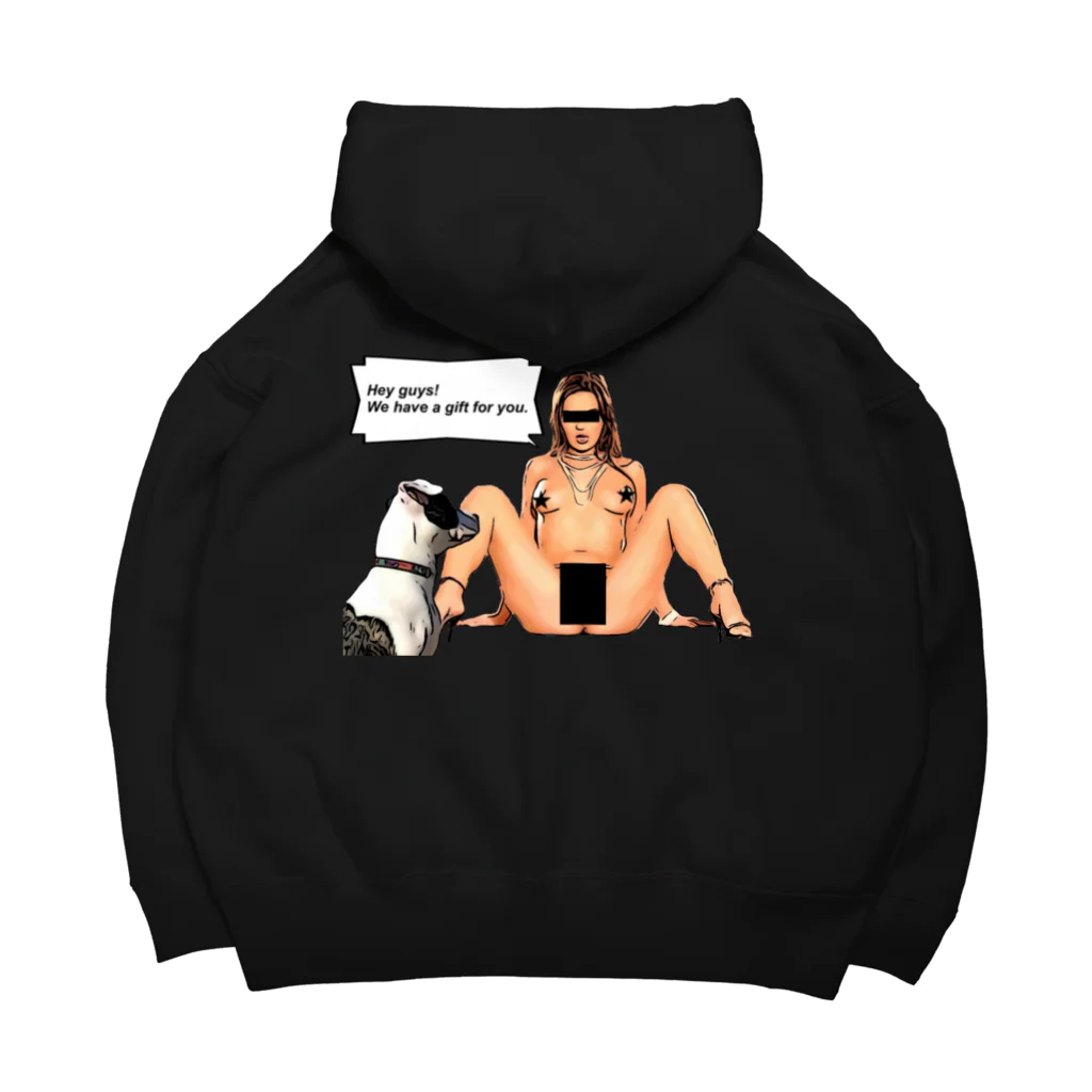 SEXY NUTSのセクシーナッツな犬 Big Hoodie