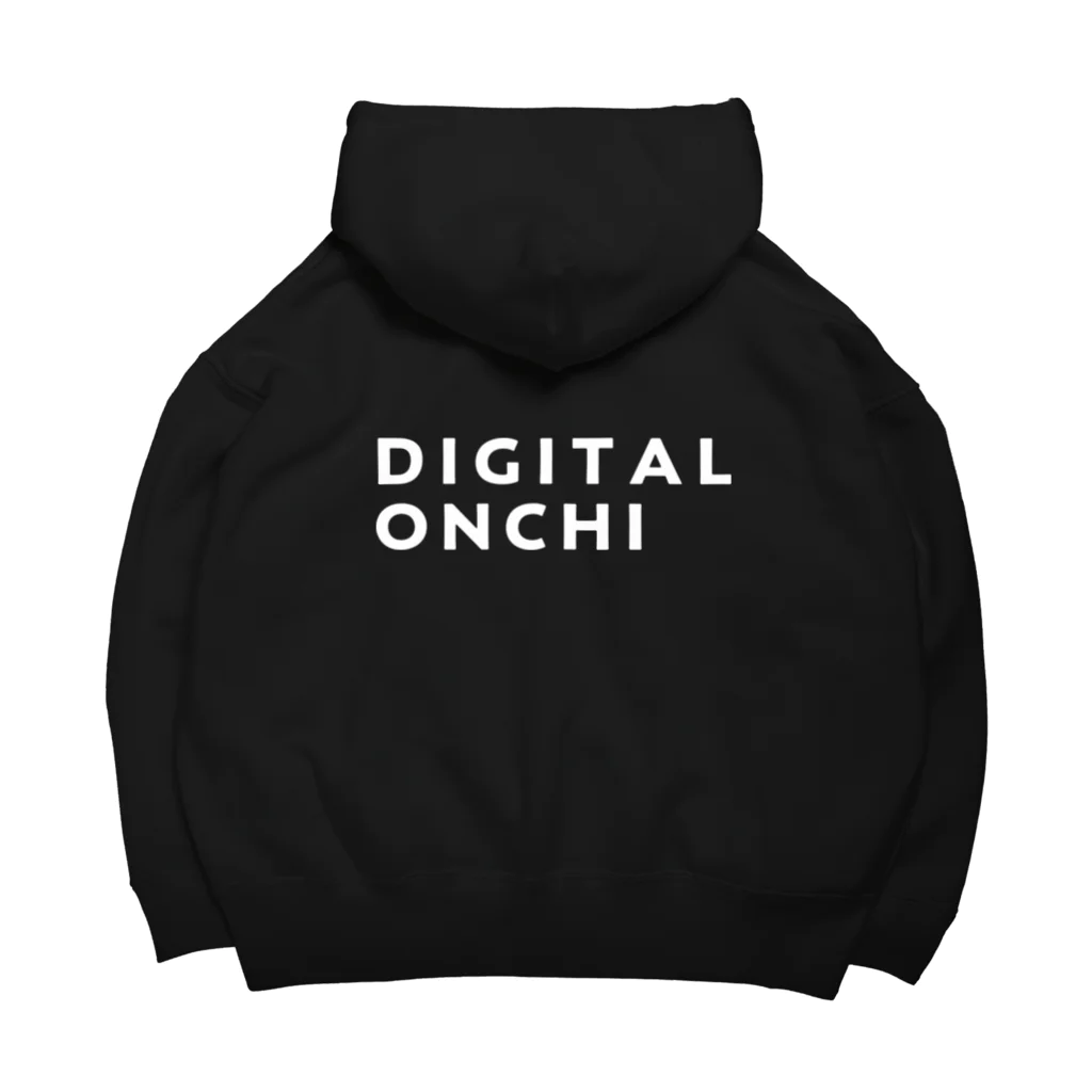 DIGITAL ONCHI 公式ストアのDIGITAL ONCHI WHITE（横） ビッグシルエットパーカー