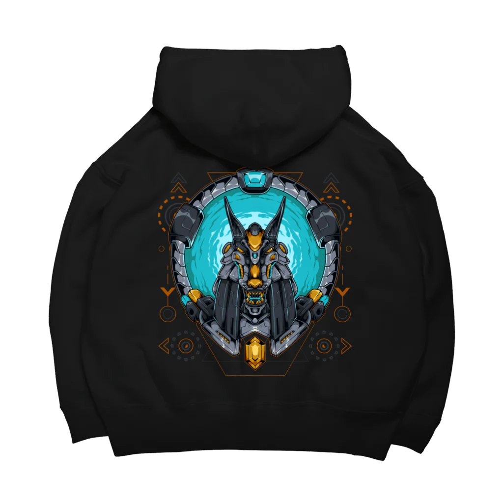 SAIGA BASEのAnubis Mecha Cyberpunk Hoodie ビッグシルエットパーカー