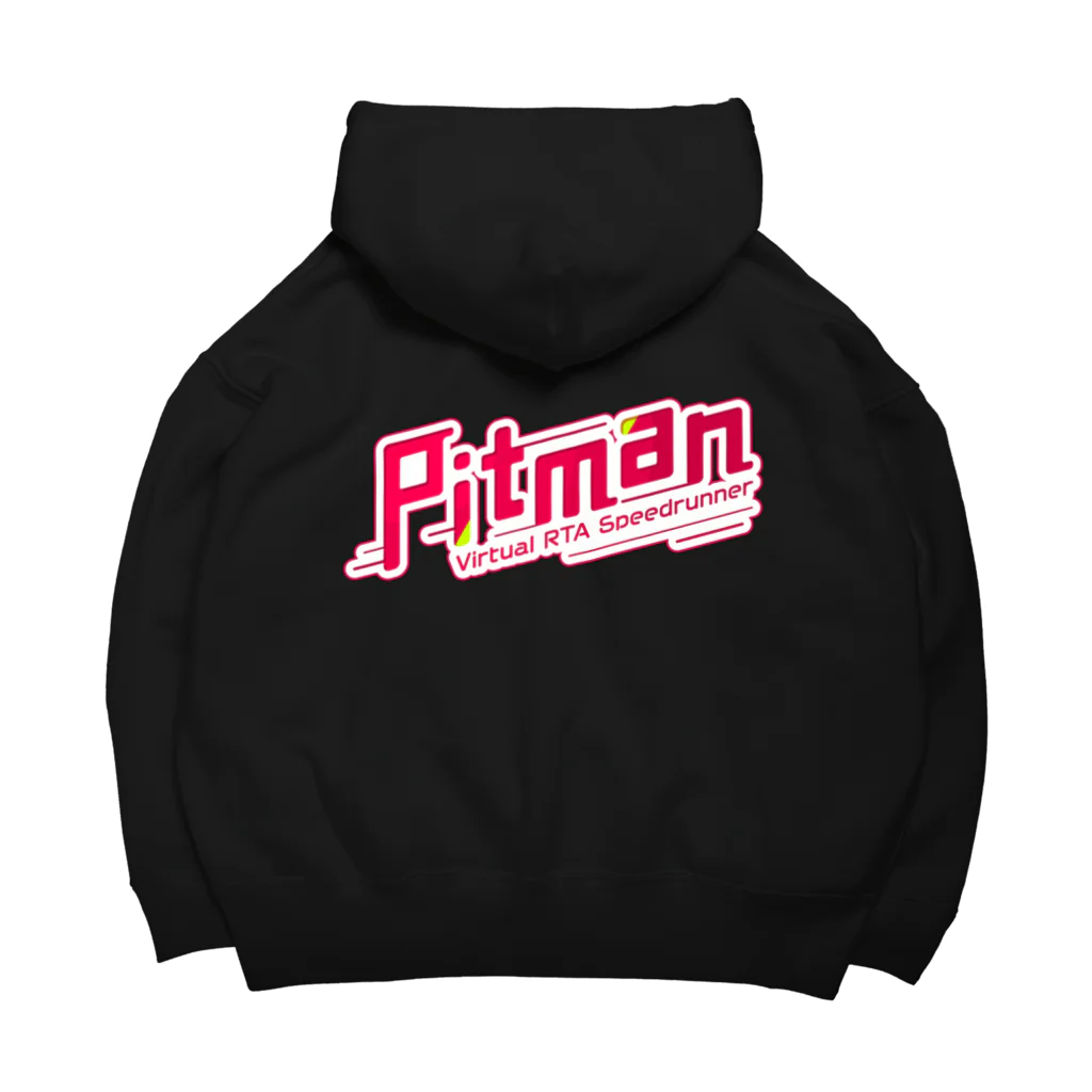 Pitman🦊🚫🪶RTA走者 Speedrunner VtuberのPitman ロゴ - ブラック系統 Big Hoodie