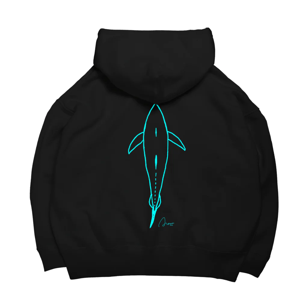 ArowaのArowa2023Tuna series back black Big Hoodie