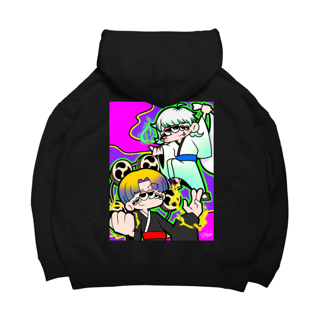 MOG WORK'sの風神雷神現代屏風 Big Hoodie